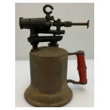 Antique Torch & Large Asain Style Metal Pot