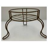 Antique Torch & Large Asain Style Metal Pot