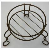 Antique Torch & Large Asain Style Metal Pot