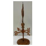 Metal Copper Colored Rooster Weathervane Décor 17"