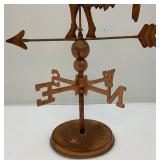 Metal Copper Colored Rooster Weathervane Décor 17"