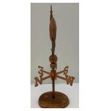 Metal Copper Colored Rooster Weathervane Décor 17"