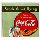 Vintage Tin Coca- Cola Signs 1= 8 3/4" x 27" 1= 12 1/2" x 16"