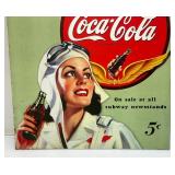 Vintage Tin Coca- Cola Signs 1= 8 3/4" x 27" 1= 12 1/2" x 16"