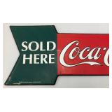 Vintage Tin Coca- Cola Signs 1= 8 3/4" x 27" 1= 12 1/2" x 16"