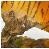 Vintage Hamelton Collection "Powerful Leap" By David Geenty Resin Tiger Statue 9" L x 6" T