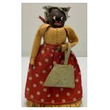 Vintage Handmade Corn Husk Dolls With Chestnut Heads Folk Art