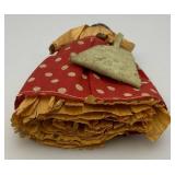 Vintage Handmade Corn Husk Dolls With Chestnut Heads Folk Art