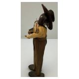 Vintage Handmade Corn Husk Dolls With Chestnut Heads Folk Art