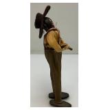 Vintage Handmade Corn Husk Dolls With Chestnut Heads Folk Art