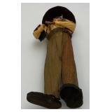 Vintage Handmade Corn Husk Dolls With Chestnut Heads Folk Art