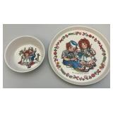 Vintage Collectibles Including Disney SNOW WHITE Album, Raggedy Ann & Andy Plates & More