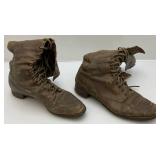 Antique Victorian Era High Top Leather Boots Size?