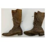 Antique Victorian Era High Top Leather Boots Size?