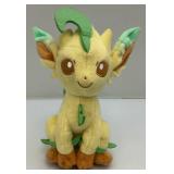 Tomy Pokemon Leafon 8"  Plushie And 5" Poke Ball