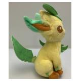 Tomy Pokemon Leafon 8"  Plushie And 5" Poke Ball