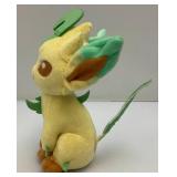 Tomy Pokemon Leafon 8"  Plushie And 5" Poke Ball