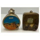 Vintage Misc. Miniature Collectibles Including Pewter/Brass Figurines, Clock & Music Box (Works)