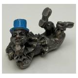 Vintage Misc. Miniature Collectibles Including Pewter/Brass Figurines, Clock & Music Box (Works)