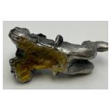 Vintage Misc. Miniature Collectibles Including Pewter/Brass Figurines, Clock & Music Box (Works)