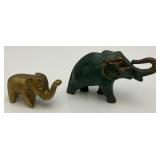 Vintage Misc. Miniature Collectibles Including Pewter/Brass Figurines, Clock & Music Box (Works)