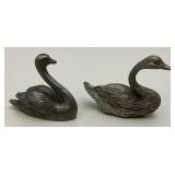 Vintage Misc. Miniature Collectibles Including Pewter/Brass Figurines, Clock & Music Box (Works)