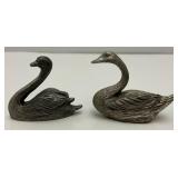 Vintage Misc. Miniature Collectibles Including Pewter/Brass Figurines, Clock & Music Box (Works)