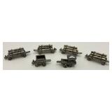 Vintage Misc. Miniature Collectibles Including Pewter/Brass Figurines, Clock & Music Box (Works)