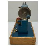 Vintage Miniature Cast Metal KAYanEE Sew Master Kids Sewing Machine Battery Operated 9" L x 7" H x 4 1/2" W