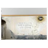 Vintage Miniature Cast Metal KAYanEE Sew Master Kids Sewing Machine Battery Operated 9" L x 7" H x 4 1/2" W