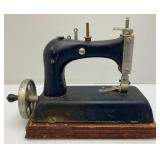 Vintage Miniature Cast Metal Artcraft Junior Miss Kids Sewing Machine 10" L x 7" H x 4 1/2" W