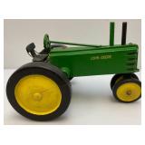Large Wood Handmade John Deere Tractor 15 3/4" x 10 1/2"H x 11" W (Back Wood Wheels Have Crack And Need Repair)