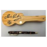 Vintage Elvis Presley Magazines And Pen In Guitar Holder