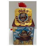 1967 Dr. Doolittle Jack In A Box (Crank Needs Repair) & Sock Monkey Jack In The Box (WORKS)