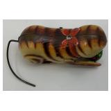 Vintage Tin Wind Up Cat (Works) Made In China (No Key) Runs In Circles And Rolls Over (VERY FUN)