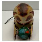 Vintage Tin Wind Up Cat (Works) Made In China (No Key) Runs In Circles And Rolls Over (VERY FUN)