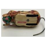 Vintage Tin Wind Up Cat (Works) Made In China (No Key) Runs In Circles And Rolls Over (VERY FUN)