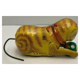 Vintage Tin Wind Up Cat (Works) Made In China (No Key) Runs In Circles And Rolls Over (VERY FUN)
