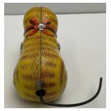Vintage Tin Wind Up Cat (Works) Made In China (No Key) Runs In Circles And Rolls Over (VERY FUN)