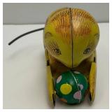 Vintage Tin Wind Up Cat (Works) Made In China (No Key) Runs In Circles And Rolls Over (VERY FUN)