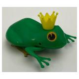 Vintage Kohler Plastic Wind Up Frog King (Works) No Key 3"