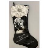 Vintage Marilyn Monroe Christmas Silk Stocking 17"  & Ornament (NIB)
