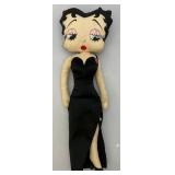 Vintage Betty Boop Stuffed Doll With Black Dress 18" & Coin Purse (NWT)