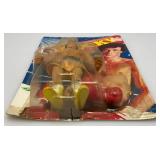 Est. $200.00 - $300.00 1983 PAC Phoenix Toys ROCKY Sylvester Stalllone As Rocky Fully poseable Doll On Original Card (New Old Stock) Missing Belt  Packaging Shows Wear