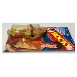 Est. $200.00 - $300.00 1983 PAC Phoenix Toys ROCKY Sylvester Stalllone As Rocky Fully poseable Doll On Original Card (New Old Stock) Missing Belt  Packaging Shows Wear