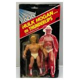 Est. $200.00 - $300.00 1983 PAC Phoenix Toys ROCKY Hulk Hogan As Thunderlips Fully poseable Doll On Original Card (New Old Stock)  Packaging Shows Wear