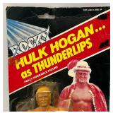 Est. $200.00 - $300.00 1983 PAC Phoenix Toys ROCKY Hulk Hogan As Thunderlips Fully poseable Doll On Original Card (New Old Stock)  Packaging Shows Wear