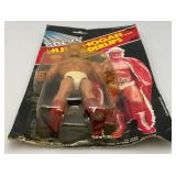 Est. $200.00 - $300.00 1983 PAC Phoenix Toys ROCKY Hulk Hogan As Thunderlips Fully poseable Doll On Original Card (New Old Stock)  Packaging Shows Wear