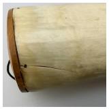 Vintage Black Powder Horn Complete With Stopper 13"