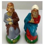 Vintage Paper Mache Composite 5" Nativity Set Made In Japan